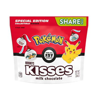 HERSHEY'S KISSES Milk Chocolate Pokemon Candy Share Pack - 10.1 oz