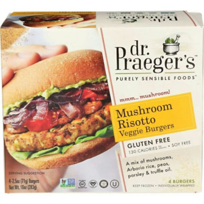 Dr Praegers Mushroom Risotto Veggie Burger, 10 Ounce (Pack of 6) - Image 1