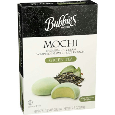 Bubbies Hawaii Green Tea Mochi Premium Ice Cream, 7.5 Ounce (Pack of 8) - Image 2