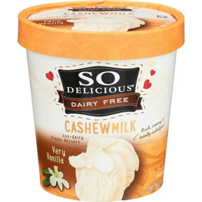 So Delicious Simple Vanilla Cashewmilk Non Dairy Dessert, 16 Ounce (Pack of 8) - Image 1