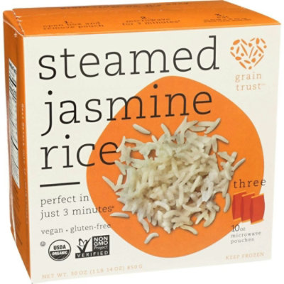Grain Trust Organic Steamed Jasmine Rice, 30 Ounce (Pack of 6) - Image 2