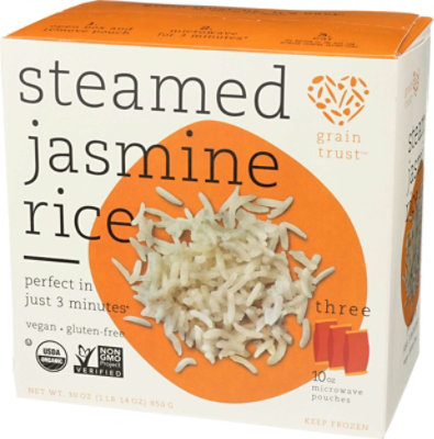 Grain Trust Organic Steamed Jasmine Rice, 30 Ounce (Pack of 6) - Image 3