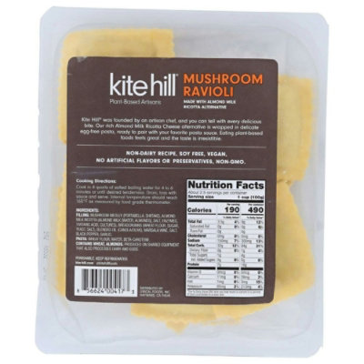 Kite Hill Mushroom Ravioli with Almond Milk Ricotta Alternative, 9 Ounce (Pack of 6) - Image 4