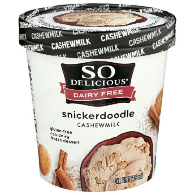 So Delicious Snickerdoodle Cashewmilk Non Dairy Dessert, 1 Pint (Pack of 8) - Image 1