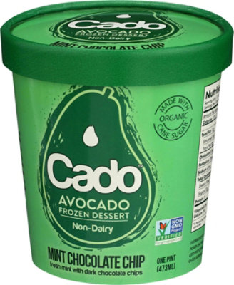 Cado Organic Non Dairy Mint Chocolate Chip Avocado Ice Cream, 1 Pint (Pack of 8) - Image 3