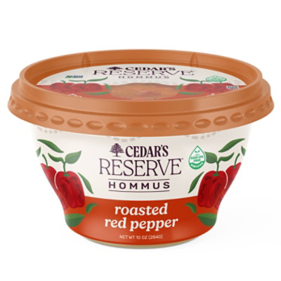 Cedars Reserve Roasted Red Pepper Hommus - 10 OZ