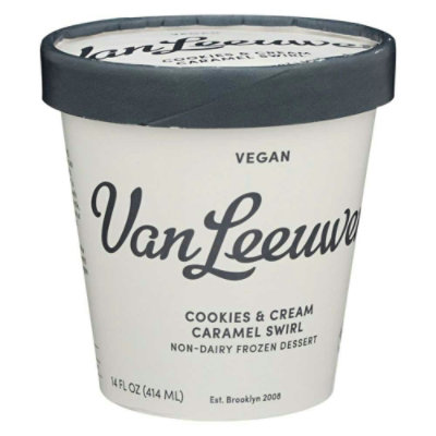 Van Leeuwen Vegan Cookies and Cream Caramel Swirl Ice Cream, 14 Fluid Ounce (Pack of 8) - Image 2