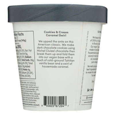 Van Leeuwen Vegan Cookies and Cream Caramel Swirl Ice Cream, 14 Fluid Ounce (Pack of 8) - Image 4