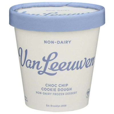 Van Leeuwen Non Dairy Chocolate Chip Cookie Dough Ice Cream, 14 Fluid Ounce (Pack of 8) - Image 1