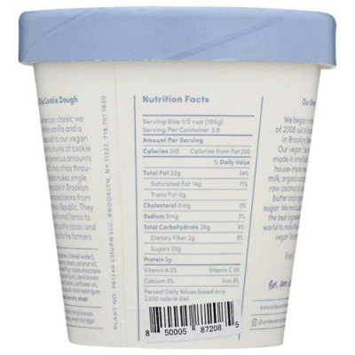 Van Leeuwen Non Dairy Chocolate Chip Cookie Dough Ice Cream, 14 Fluid Ounce (Pack of 8) - Image 3