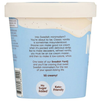 Nicks Swedish Vanilla Flavor Swedish Style Light Ice Cream, 1 Pint (Pack of 8) - Image 2