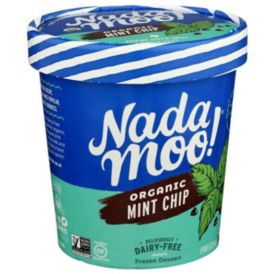 Nada Moo Organic Lotta Mint Chip Dairy Free Dessert, 1 Pint (Pack of 8) - Image 2