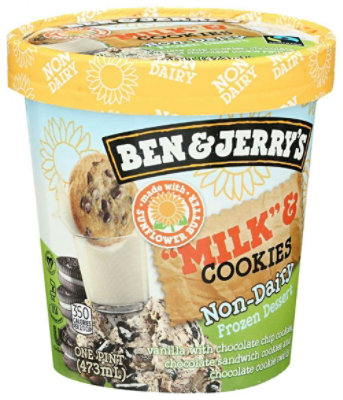 Ben and Jerrys Milk and Cookies Non Dairy Ice Cream, 1 Pint (Pack of 8) - Image 3