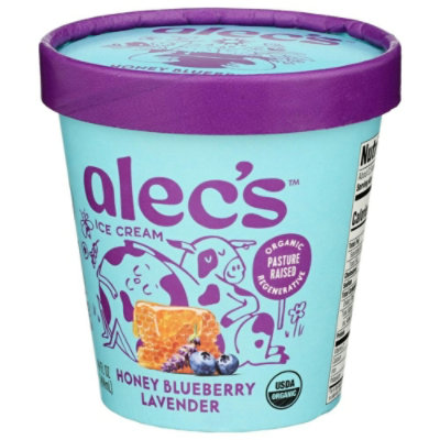 Alecs Organic Honey Blueberry Lavender Ice Cream, 14 Fluid Ounce (Pack of 8) - Image 3