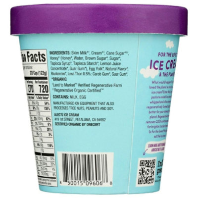 Alecs Organic Honey Blueberry Lavender Ice Cream, 14 Fluid Ounce (Pack of 8) - Image 4