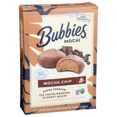 Bubbies Hawaii Mocha Chip Mochi Ice Cream, 7.5 Ounce (Pack of 8) - Image 2