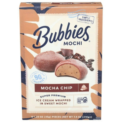 Bubbies Hawaii Mocha Chip Mochi Ice Cream, 7.5 Ounce (Pack of 8) - Image 1