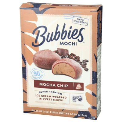 Bubbies Hawaii Mocha Chip Mochi Ice Cream, 7.5 Ounce (Pack of 8) - Image 3