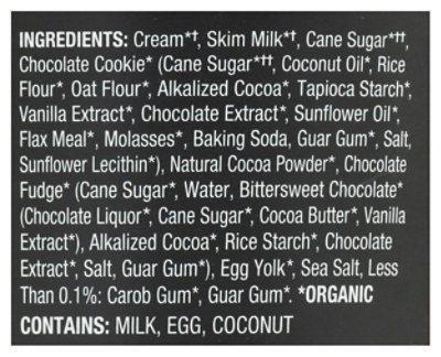 Alecs Organic Triple Chocolate Blackout Cookie Ice Cream, 14 Fluid Ounce (Pack of 8) - Image 3