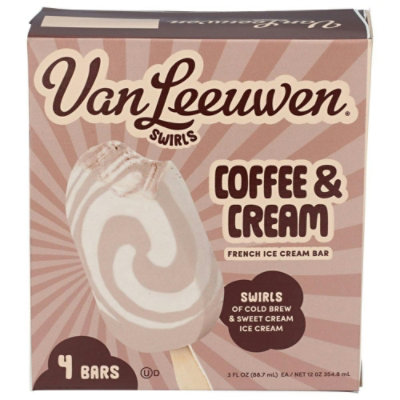 Van Leeuwen Coffee and Cream Ice Cream Bar, 12 Fluid Ounce (Pack of 6) - Image 1