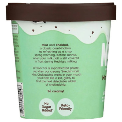 Nicks Mint Chokladchip Swedish Style Light Ice Cream, 1 Pint (Pack of 8) - Image 3