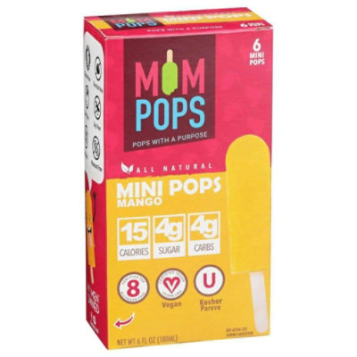 Mompops Mango Fruit Ice Pops, 6 Fluid Ounce (Pack of 6) - Image 2