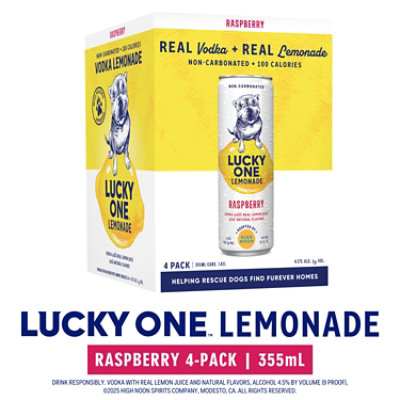 Lucky One Lemonade Raspberry 4pk - 4-355 ML - Image 2