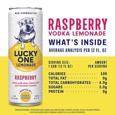 Lucky One Lemonade Raspberry 4pk - 4-355 ML - Image 5