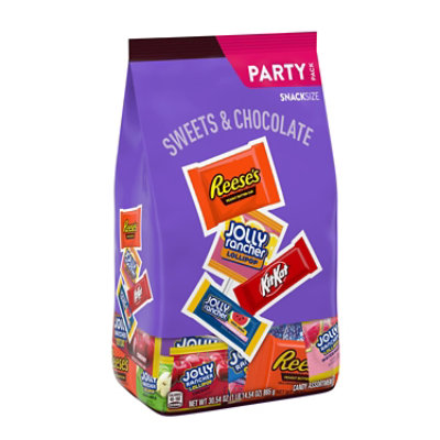 Sweets And Chocolate Snack Size Bar Party Bag Asst Sub Jolly Rancher Lollipops, Jolly Rancher Stix, - 30.54OZ - Image 1