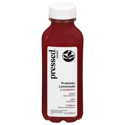 Pressed Juicery Probiotic Elderberry Lemonade 15.2fz - 15.2 FZ - Image 1