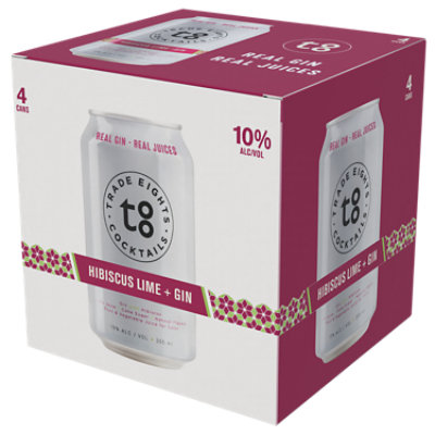 Trade Eights Hibiscus Lime Plus Gin - 4-355ML - Image 1