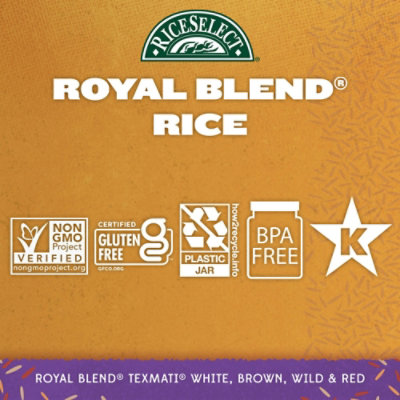 RiceSelect Royal Blend, Texmati White, Brown, Wild, & Red Rice, 21-Ounce Jars (Pack of 4) ( Value Bu - Image 2