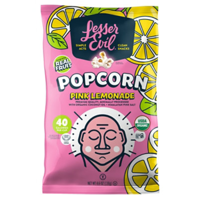 Lesser Evil Popcorn Pink Lemonade 4.6oz - 4.6 OZ - Image 1
