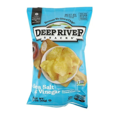 Deep River Salt & Vinegar Kettle Chips 2 oz (Pack of 24) - Image 1