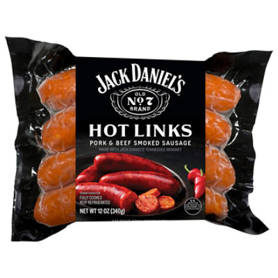 Jack Daniels Hot Link Pork & Beef Sausage 12 Oz - 12 OZ - Image 2