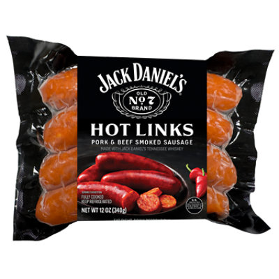 Jack Daniels Hot Link Pork & Beef Sausage 12 Oz - 12 OZ - Image 1