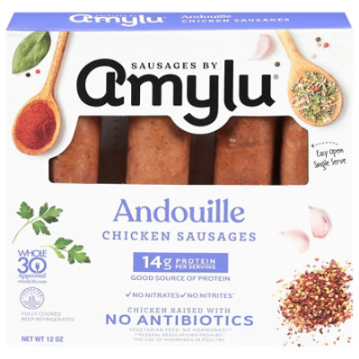 Amylu Andouille Chicken Sausage 12 Oz - 12 OZ - Image 2