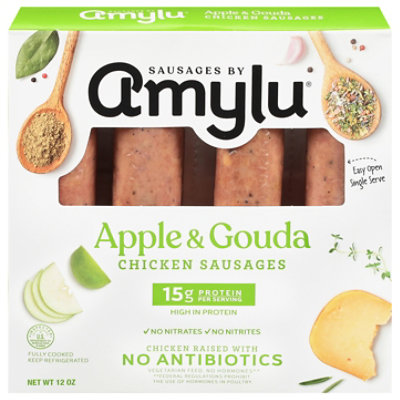 Amylu Apple & Gouda Chicken Sausages 12 Oz - 12 OZ - Image 2