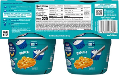 Kraft Mac N Cheese Cups Ranch 4pk - 4-1.9 OZ - Image 5