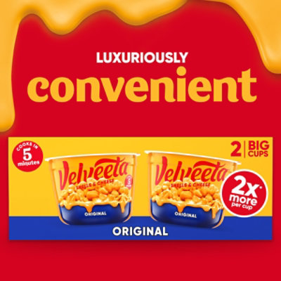 Velveeta Shells & Cheese Original Microwaveable Shell Pasta & Cheese Sauce Big - 2- 5 Oz - Image 5