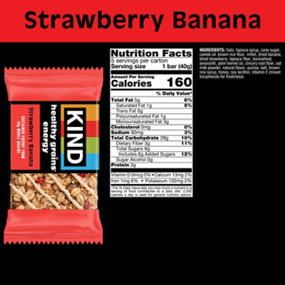 Kind Healthy Grain Energy Strw Banana 5-1.41oz - 5 CT - Image 2