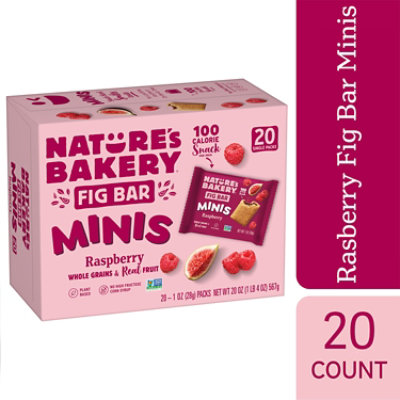 Natures Bakery Mini Raspberry Fig Bars 20 Count 1 Ounce - 20 CT - Image 2