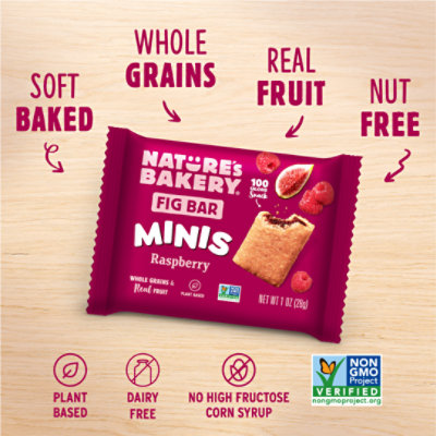 Natures Bakery Mini Raspberry Fig Bars 20 Count 1 Ounce - 20 CT - Image 4