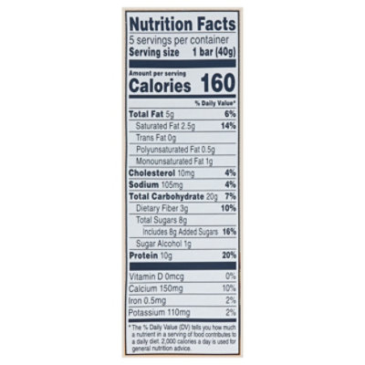 Quaker Peanut Butter And Chocolate Protein Granola Bars 5 Count 1.41 Ounce - 5 CT - Image 3