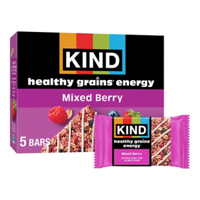 KIND Healthy Grains Energy Bars Mixed Berry Gluten Free Snack Bars - 5-1.4 Oz - Image 2