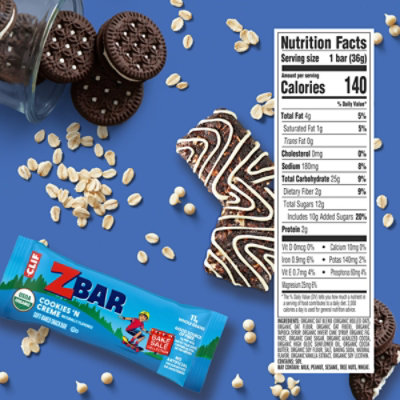 Zbar Cookies N Creme Energy Bar Clif 7.62 Oz - 7.62 OZ - Image 4