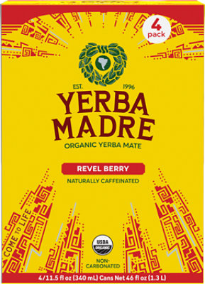 Guayaki Yerba Mate Revel Berry 4-11.5fz - 4-11.5 FZ - Image 1