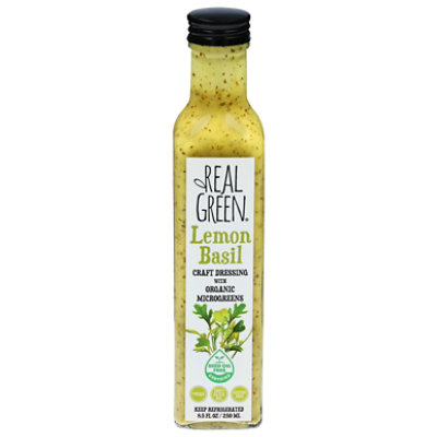 Real Green Dressing Lemon Basil - 8.5 FZ - Image 1