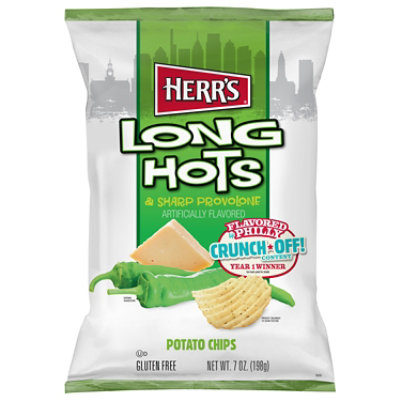 Herrs Ripple Long Hots 7oz - 7 OZ - Image 1