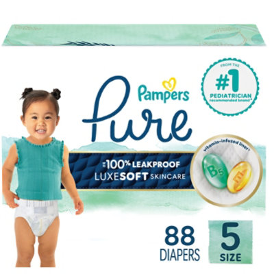 Pampers Pure Protection Diapers Base Version 14x 5 Junior - 88 Count - Image 1